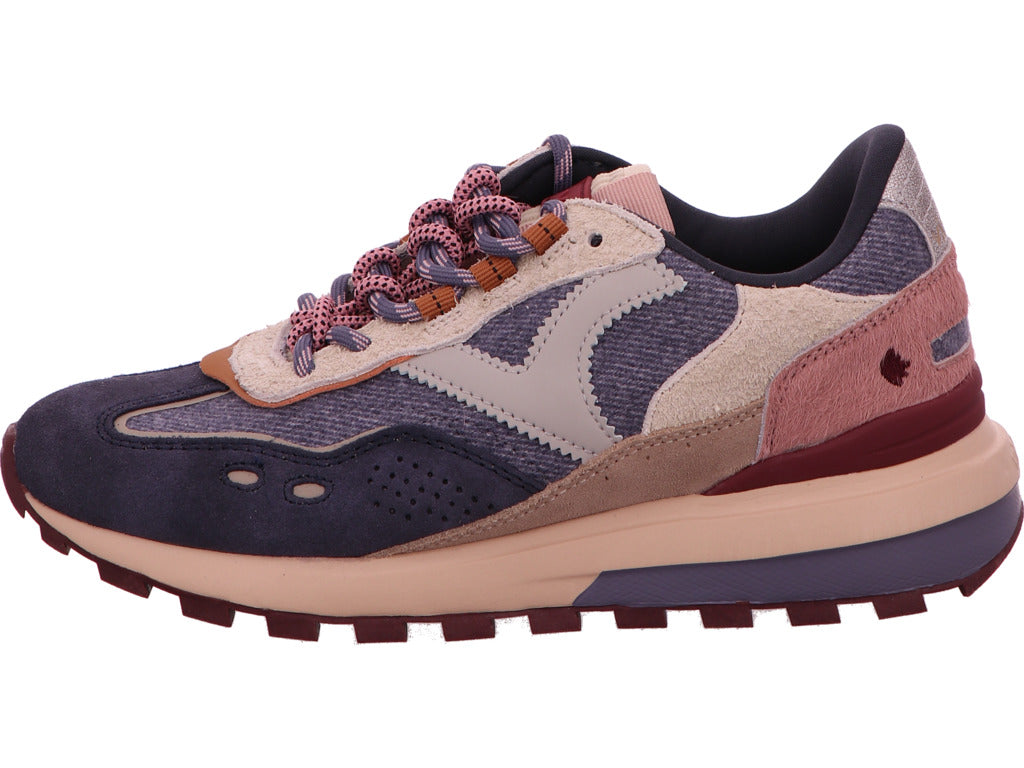 Victoria Damen Sneaker  in blau-bunt-kombiniert