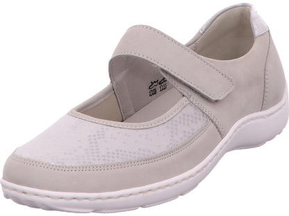 Waldläufer Damen Slipper Henni in grau-bunt-kombiniert