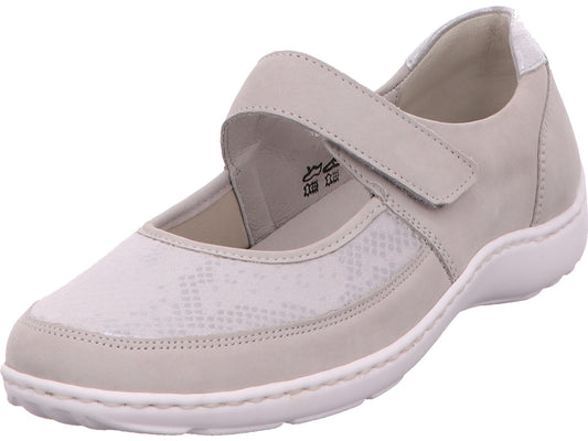 Waldläufer Damen Slipper Henni in grau-bunt-kombiniert