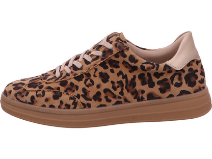 Remonte damessneakers in een combinatie van bruin en meerdere kleuren.