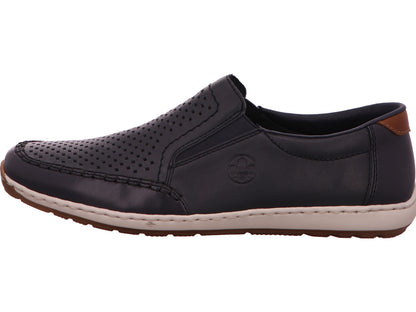 Rieker Herren Slipper  in blau-bunt-kombiniert