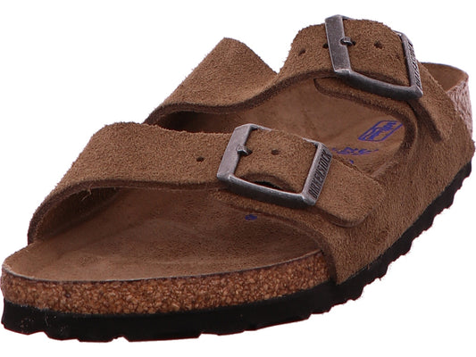Birkenstock Damen Pantolette Arizona Soft Footbed in dunkelbraun