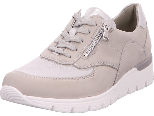 Waldläufer damesschoen met veters K-Ramona in een grijs-multicolor combinatie