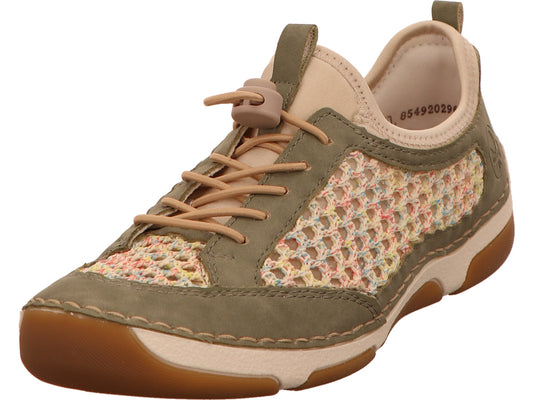 Rieker Damen Sneaker  in grün-bunt-kombiniert