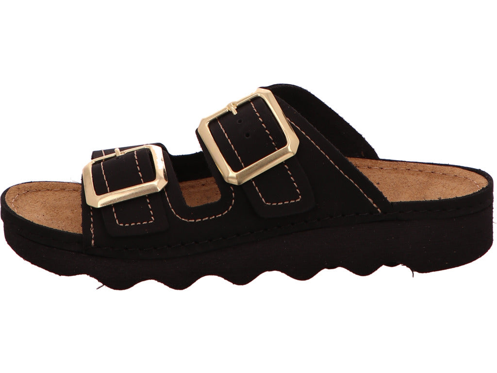 Rohde Damen Pantolette Foggia-D in schwarz