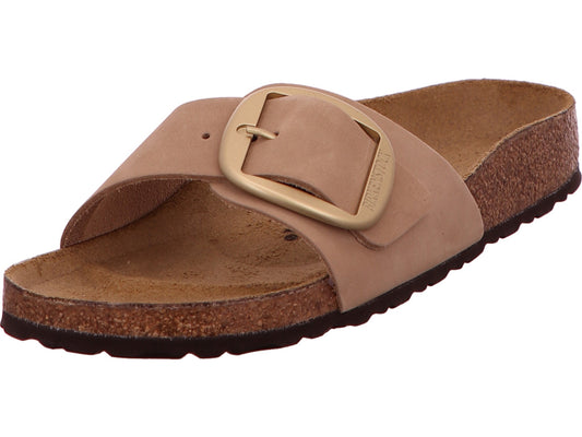 Birkenstock Damen Pantolette Madrid Big Buckle in beige