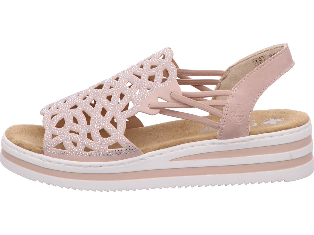 Rieker Damen Sandalette  in rose