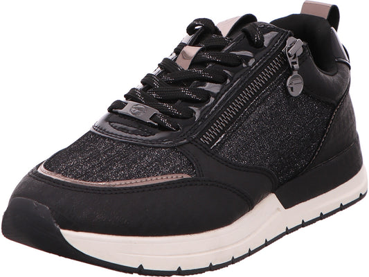 Tamaris Damen Sneaker  in schwarz-bunt-kombiniert