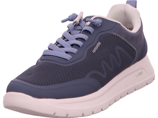Remonte damessneakers in een blauw-gecombineerde uitvoering