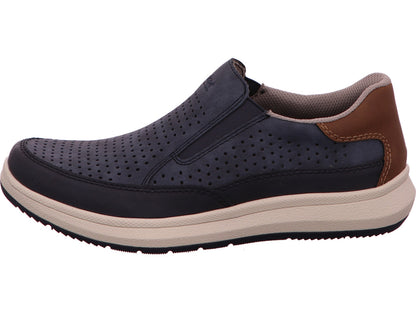 Rieker Herren Slipper  in blau-bunt-kombiniert