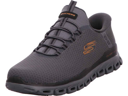 Skechers Herren Slipper Glide Step Noxus in grau-bunt-kombiniert