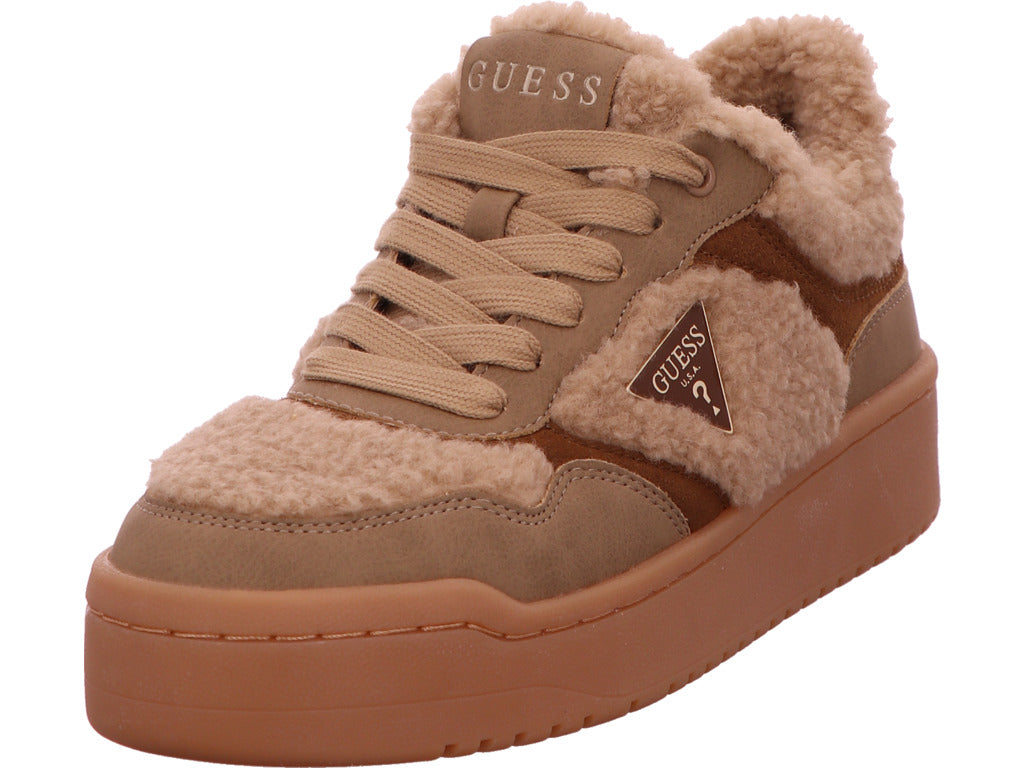 Guess Damen Sneaker Miram10 in beige-bunt-kombiniert