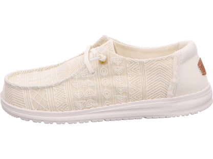 Hey Dude Damen Slipper Wendy Chrochet Lace in weiß-bunt-kombiniert