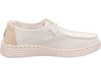 Hey Dude damesslippers Wendy espadrille in wit