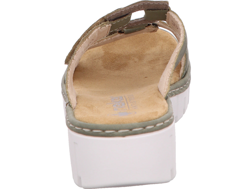 Rieker Damen Sandalette  in grün-bunt-kombiniert