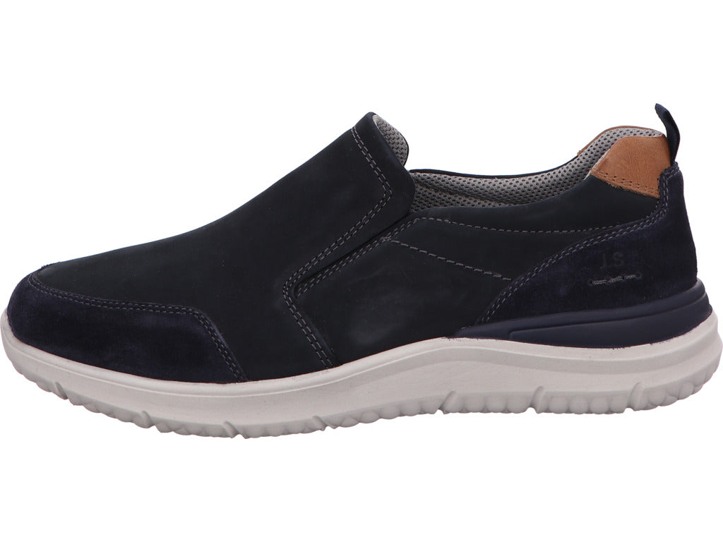 Josef Seibel herenslippers Wales 04 in een blauw-multicolor combinatie