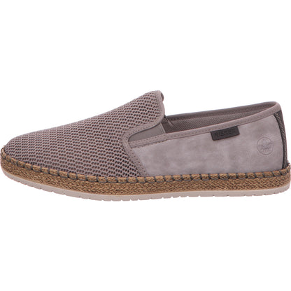 Rieker Slipper Halbschuh Schlupfschuh Herren Grau Leder/Synth./Textil-kombiniert   Bild2