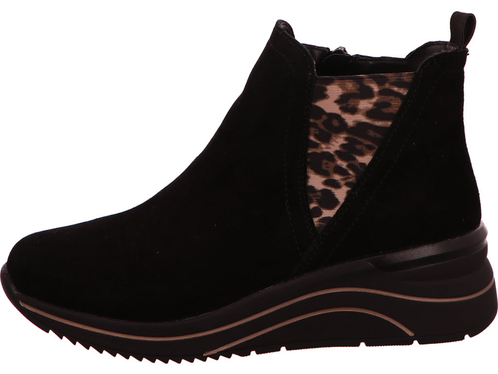 Remonte Damen Stiefel  in schwarz-bunt-kombiniert