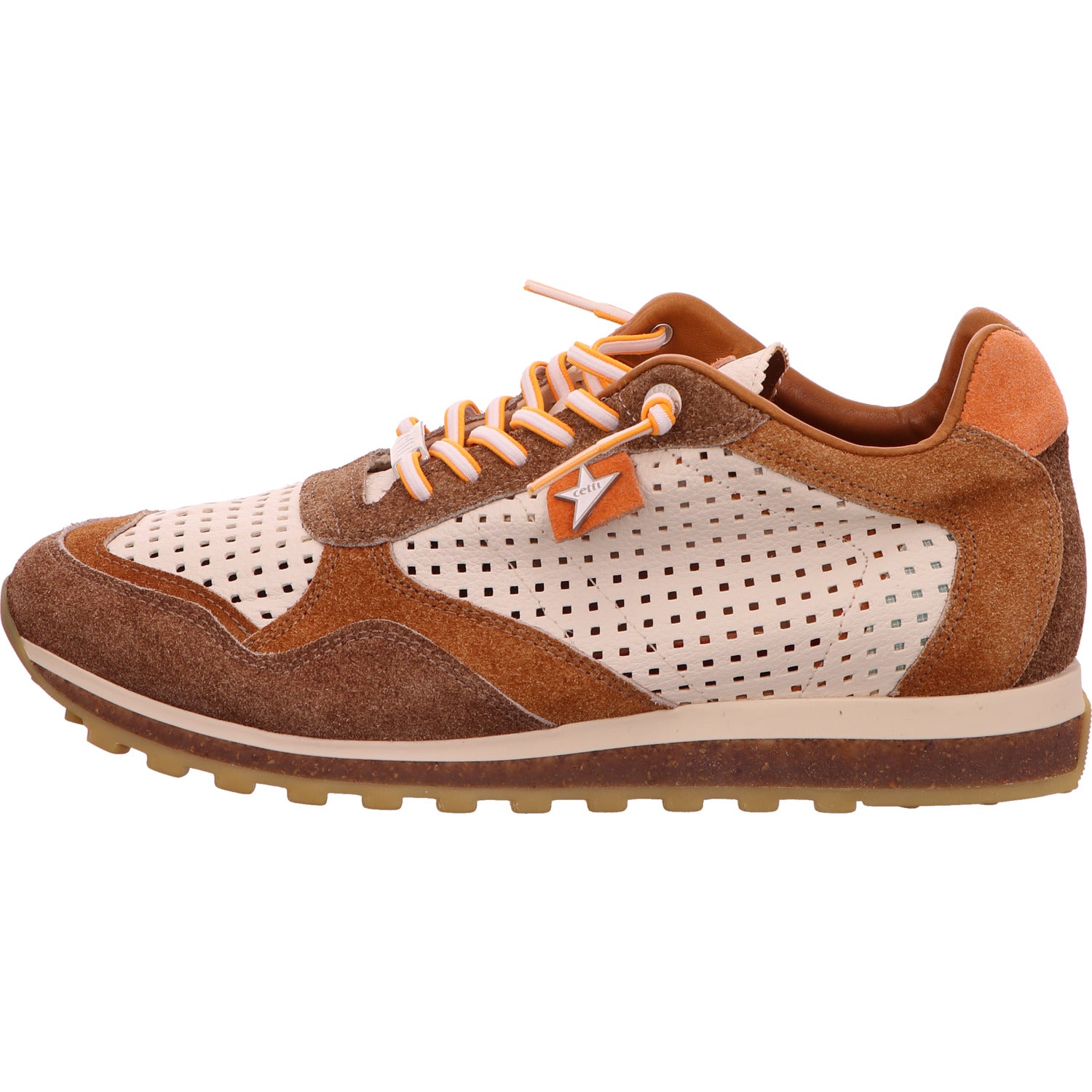 Cetti Sneaker Schnürschuh Herren Beige Leder / Rauhleder - kombiniert   Bild2