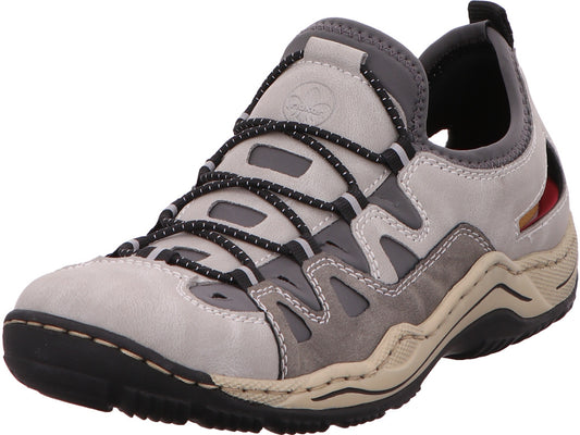 Rieker Damen Slipper  in beige-kombiniert