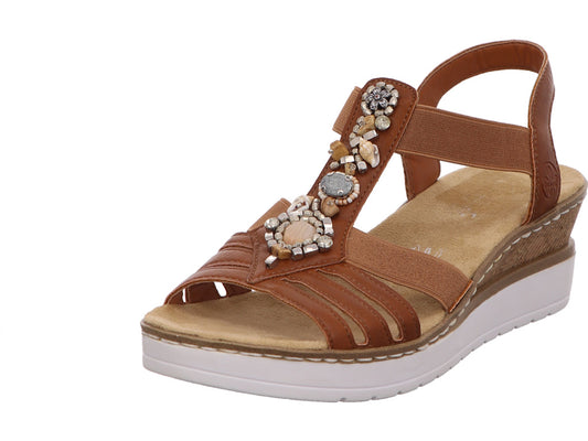 Rieker Damen Sandalette  in hellbraun