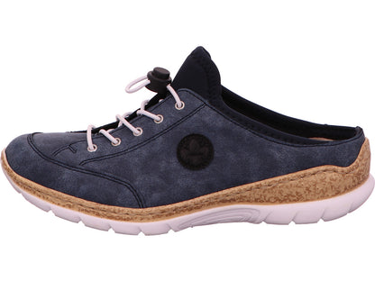 Rieker Damen Clog / Töffler  in blau-bunt-kombiniert