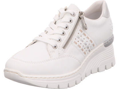 Rieker Damen Sneaker  in weiß-bunt-kombiniert