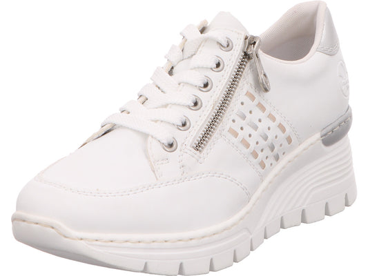 Rieker Damen Sneaker  in weiß-bunt-kombiniert