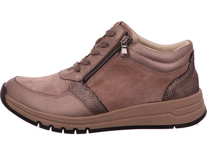 Waldläufer damesschoen April met veters in een bruin-multicolor combinatie