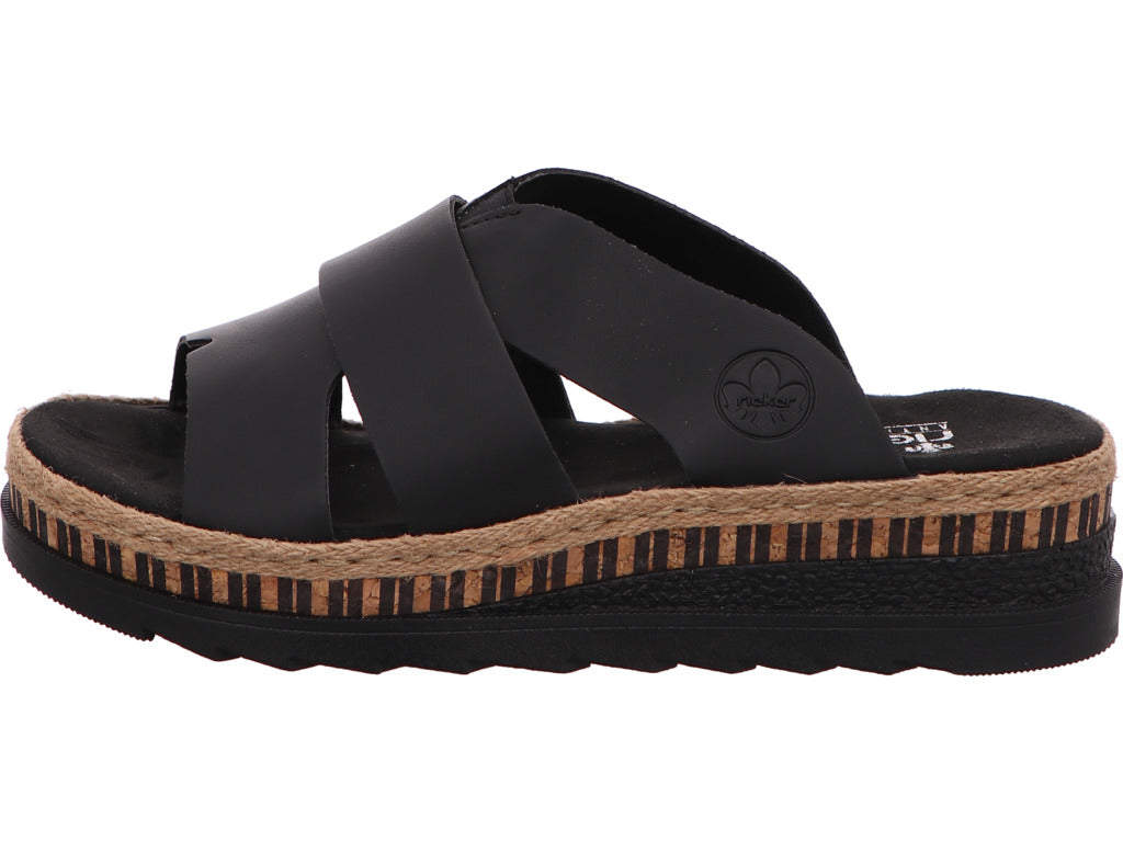 Rieker Damen Pantolette  in schwarz