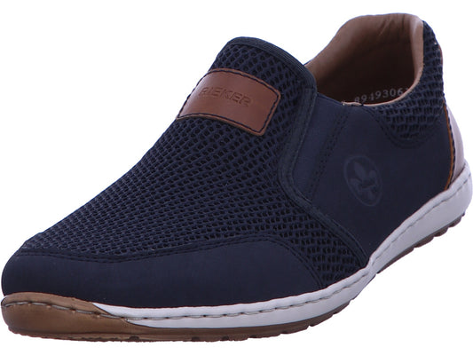 Rieker Herren Slipper  in blau-bunt-kombiniert