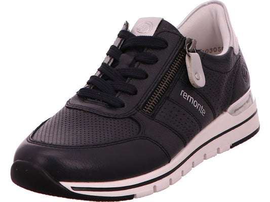 Remonte damessneakers in een blauw-multicolor combinatie