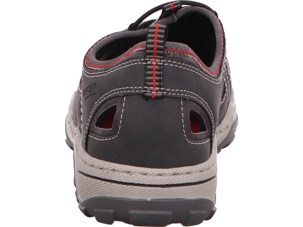 Rieker Herren Slipper  in grau-bunt-kombiniert