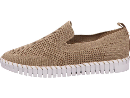La Strada Damen Slipper  in gold-bunt-kombiniert