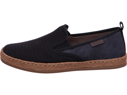 Rieker Herren Slipper  in blau-bunt-kombiniert