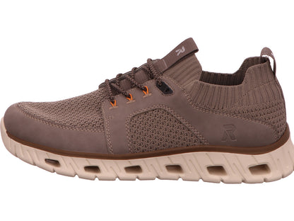 Rieker herensneakers in een beige-multicolor combinatie