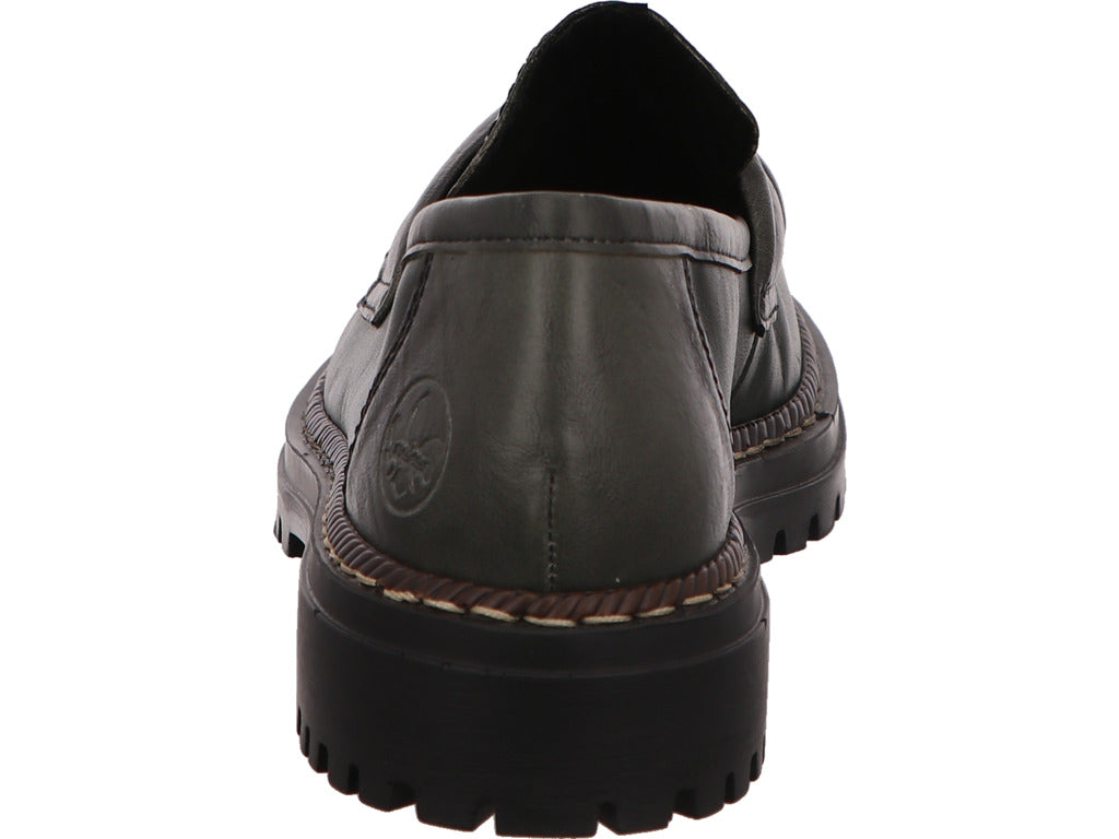 Rieker Damen Slipper  in grün-kombiniert