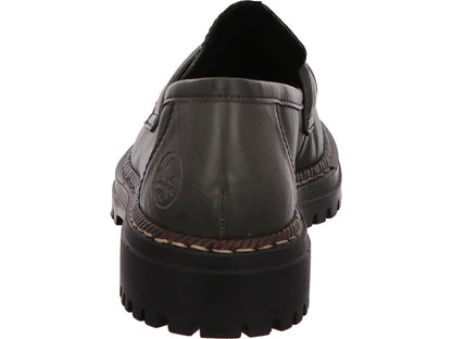 Rieker Damen Slipper  in grün-kombiniert