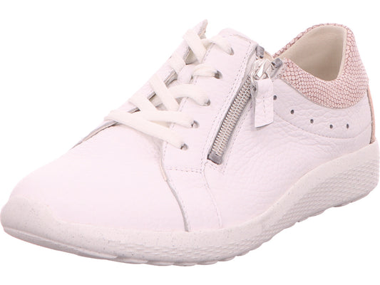 Waldläufer Damen Schnürschuh K-Ira in weiß-bunt-kombiniert