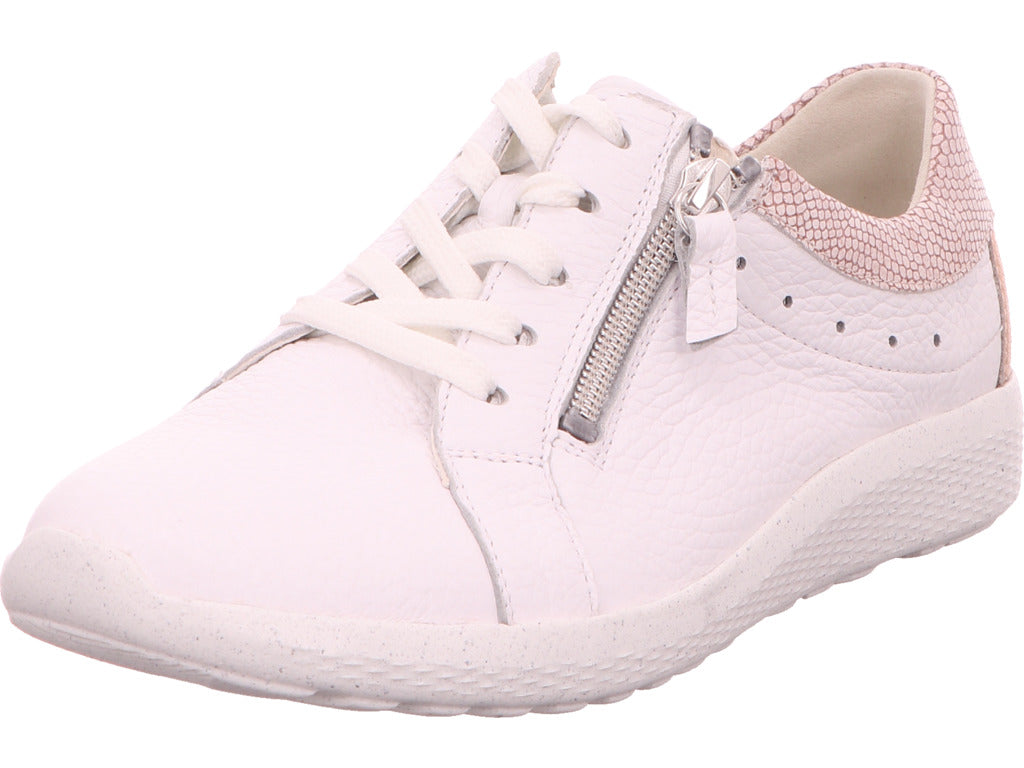 Waldläufer Damen Schnürschuh K-Ira in weiß-bunt-kombiniert