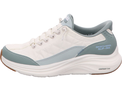 Skechers Damen Sneaker Slip In - Ins:contour Foam Cozy in weiß-bunt-kombiniert