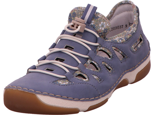 Rieker Damen Sneaker  in blau-bunt-kombiniert