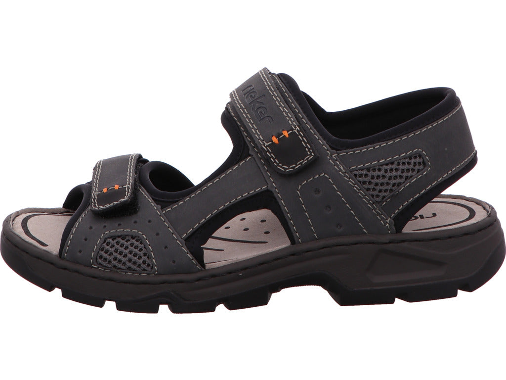 Rieker Herren Sandalette  in grau-bunt-kombiniert