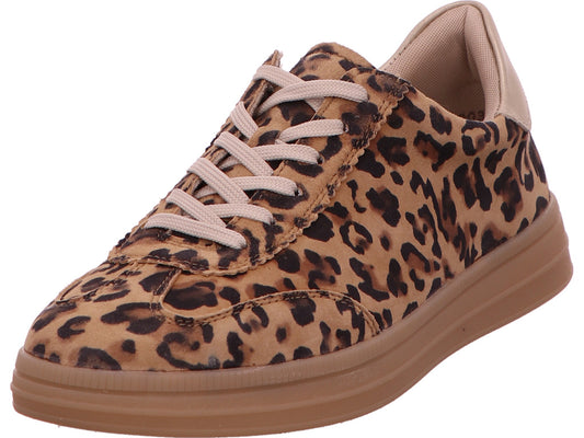 Remonte damessneakers in een combinatie van bruin en meerdere kleuren.