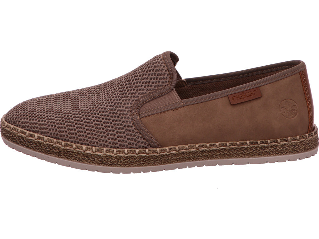 Rieker Herren Slipper  in braun-kombiniert