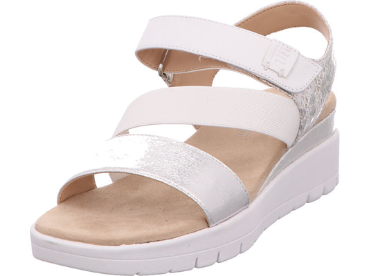 Bagatt damessandaal Senay in een combinatie van wit en meerdere kleuren.