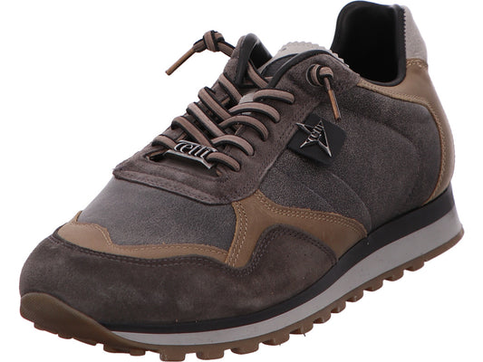 Cetti Herren Sneaker C848 - Ante Nobuck Zinc in grau-bunt-kombiniert
