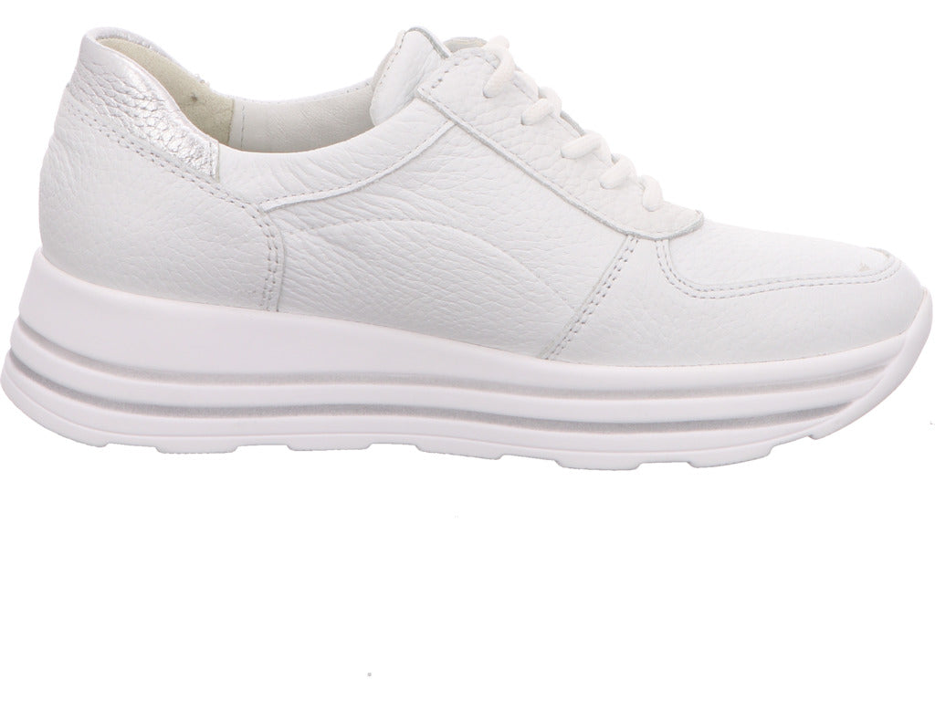Waldläufer Damen Schnürschuh H-Lana in weiß-bunt-kombiniert