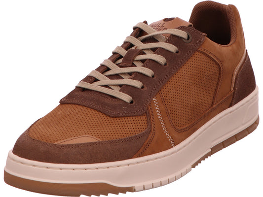 Bullboxer herensneakers in een combinatie van bruin en meerdere kleuren.