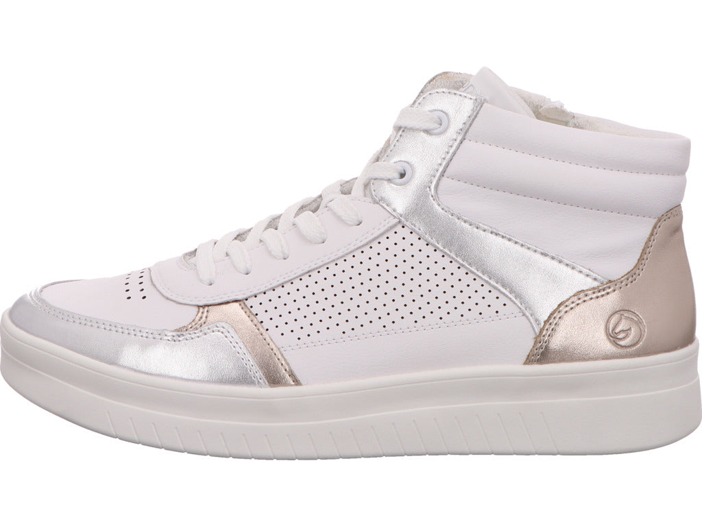 Remonte Damen Stiefel  in weiß-bunt-kombiniert